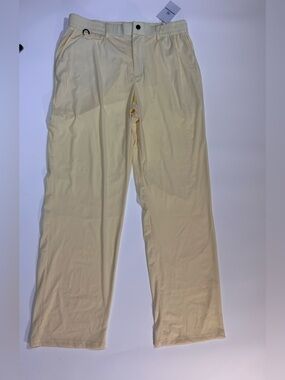 ModenEase Men’s Cream Stretch Casual Pants L 32/34 NWT Straight Leg